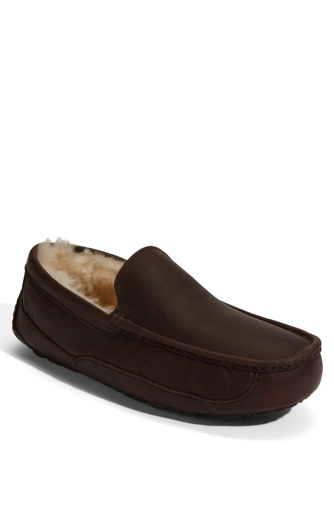 Men's UGG Ascot Leather Slipper, Size 13 M - Brown | Nordstrom