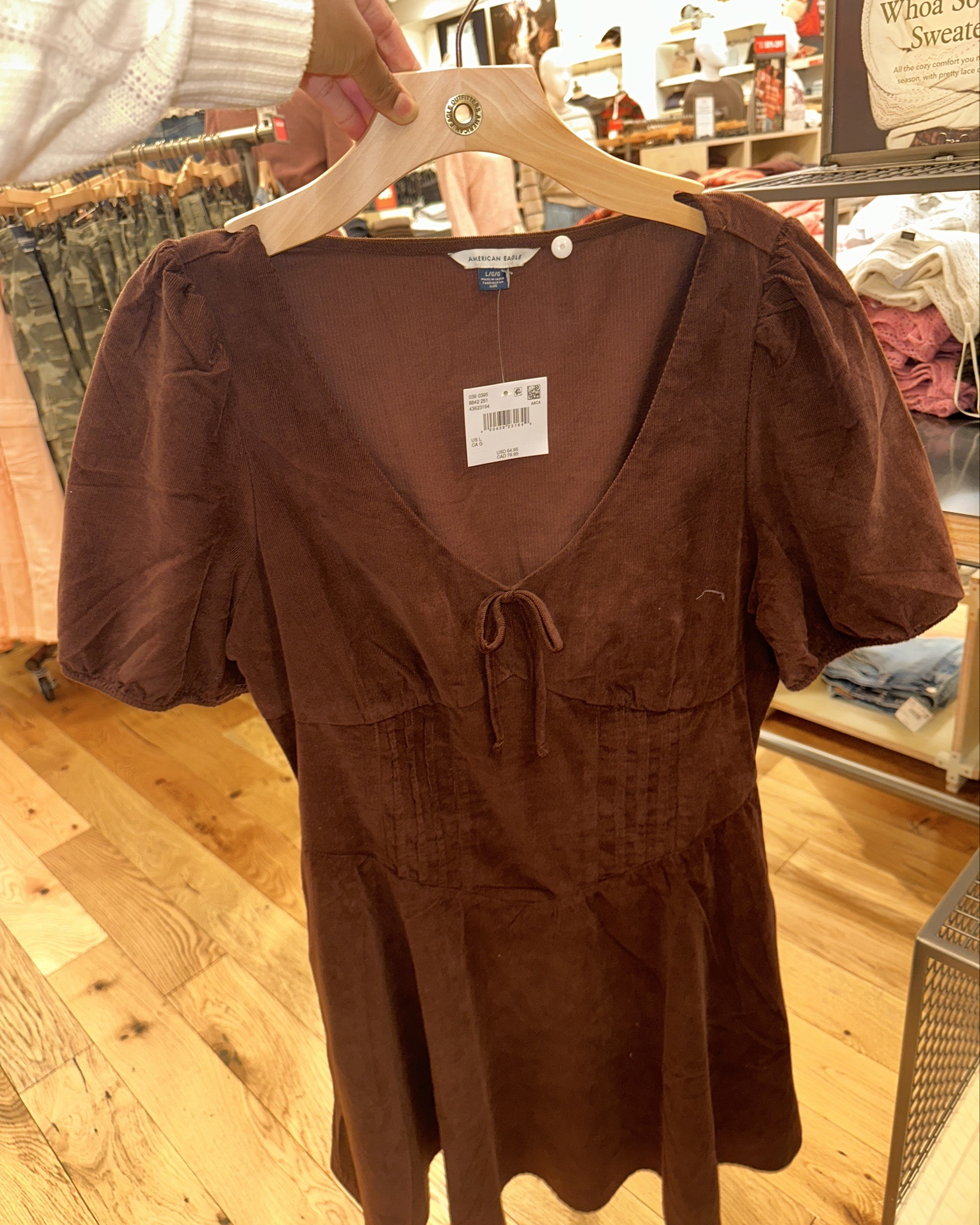 Paired with a cardigan, tights, spanks, leggings, boots and a warm coat - you can still wear babydoll dresses in the winter ❄️ 

#AmericanEagle #Dresses 

#LTKFindsUnder100 #LTKHoliday #LTKFindsUnder50