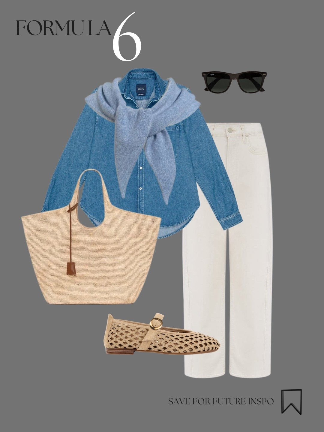 Late summer outfit with white jeans, denim shirt & mary janes

#LTKsummer #LTKstyletip #LTKover50style
