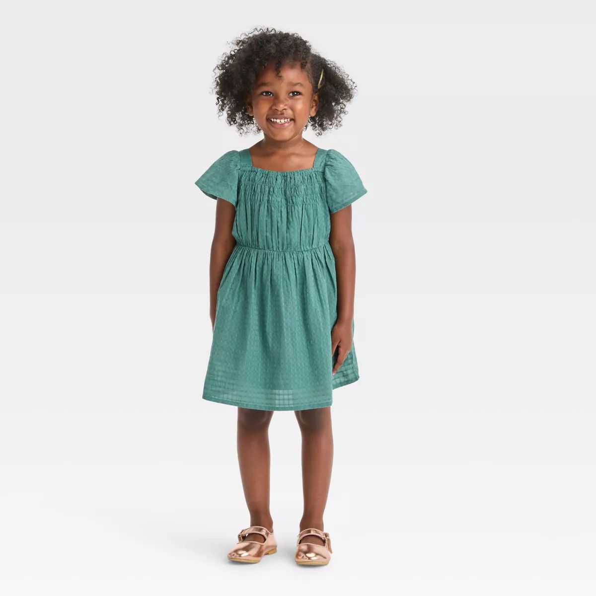 Toddler Girls' Dobby Dress - Cat & Jack™ Green | Target