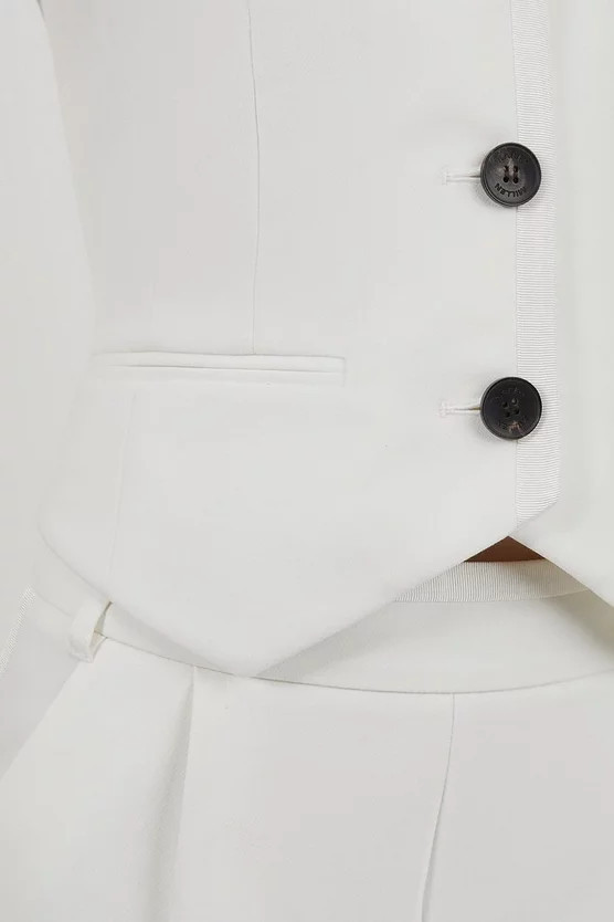 Clean Tailored Grosgrain Tipped Waistcoat | Karen Millen UK + IE + DE + NL