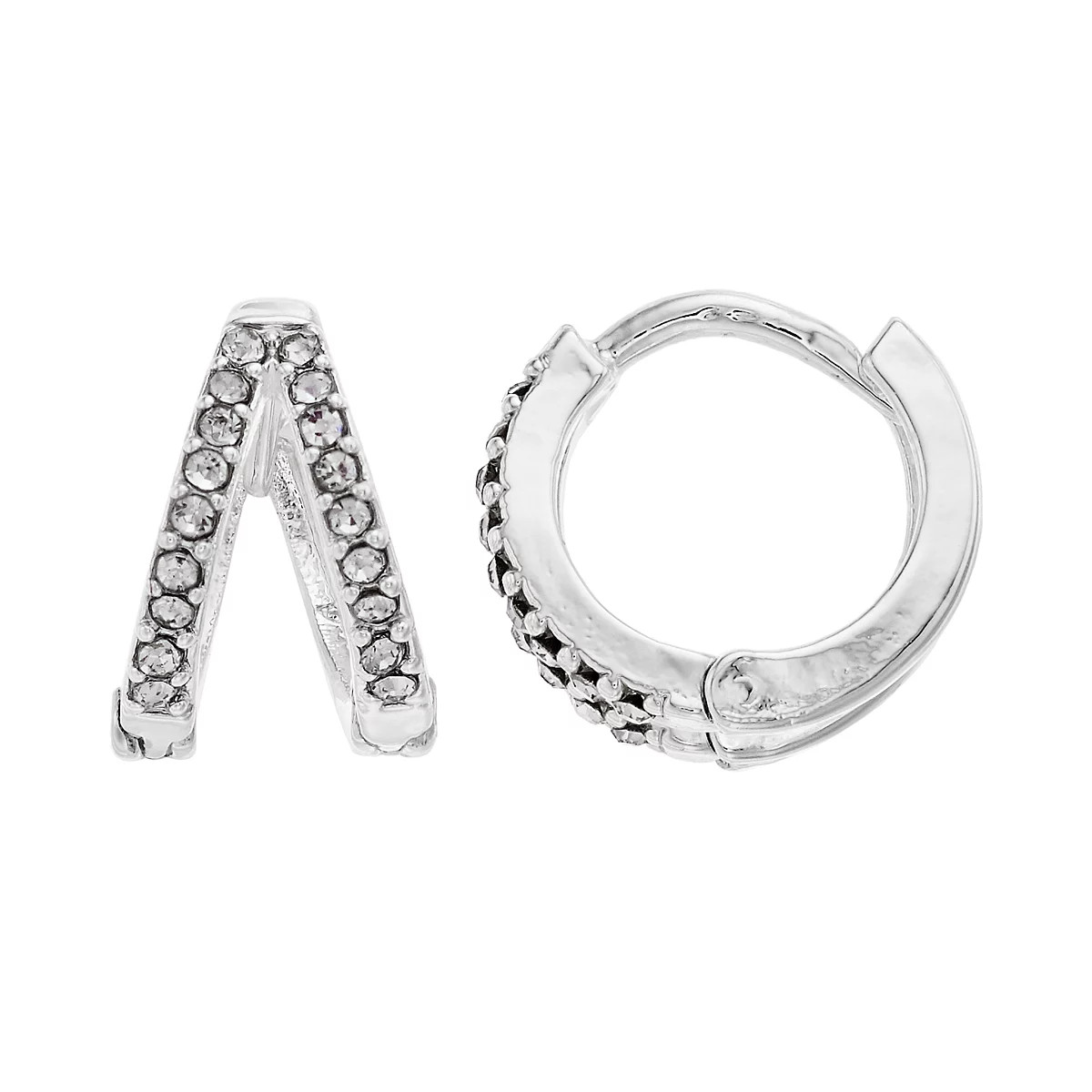 LC Lauren Conrad Split Nickel Free Huggie Hoop Earrings | Kohl's