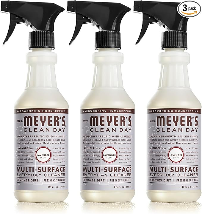 Mrs. Meyer's Clean Day Multi-Surface Everyday Cleaner, Cruelty Free Formula, Lavender Scent, 16 o... | Amazon (US)