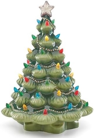 Lenox 890573 Treasured Traditions Green Light-Up Tree Figurine, Christmas & Holiday Decor | Amazon (US)