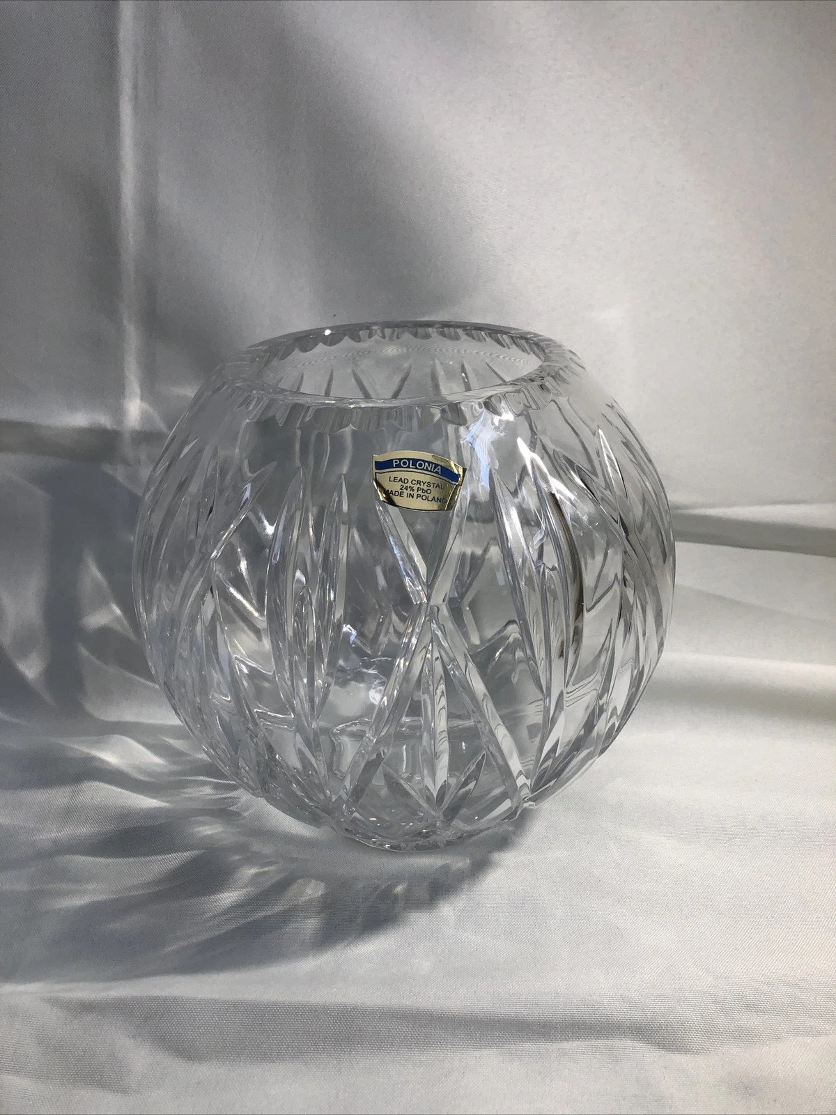 Vintage Polonia Rose Bowl Hand Cut Lead Crystal 24% PbO Poland Heavy 7x7.5” | eBay | eBay US