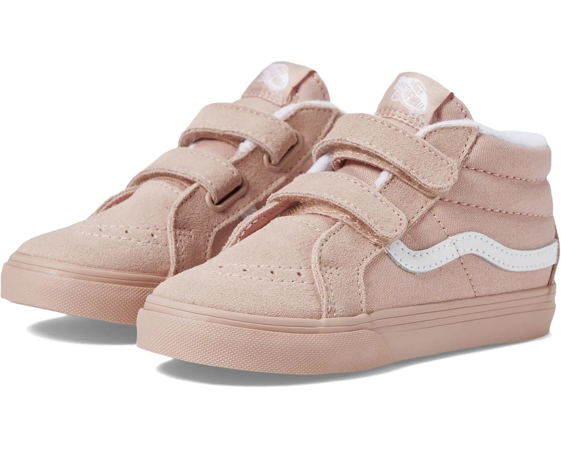 Vans Kids Sk8-Mid Reissue V Double Hook and Loop Sneaker(Infant/Toddler) | Zappos