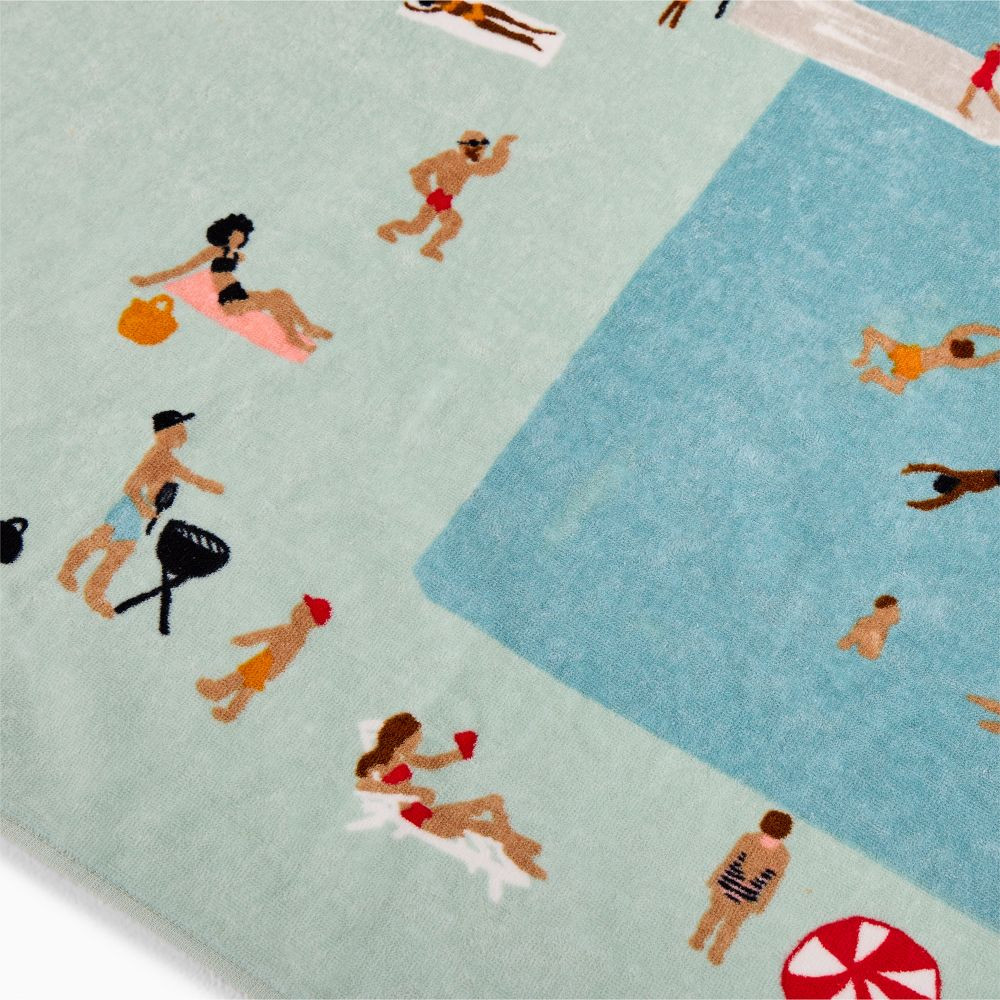 Pool Scene Beach Towel | West Elm (US)