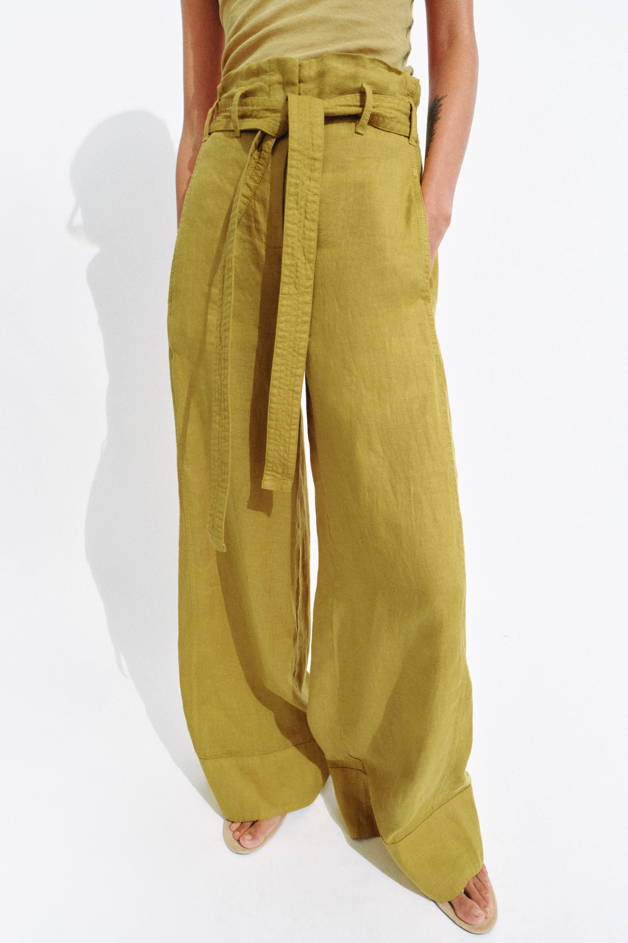 ZW COLLECTION 100% LINEN PANTS | Zara US