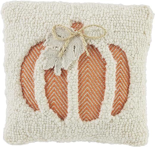 Mud Pie Thanksgiving Small Hook Pillow, 8" x 8", Pumpkin 53 Count | Amazon (US)