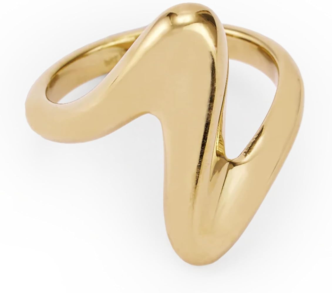 Hey Harper Gold Ring for Women - Gold Plated Stacking Waterproof & Sweatproof Jewerly Ring - Ever... | Amazon (US)