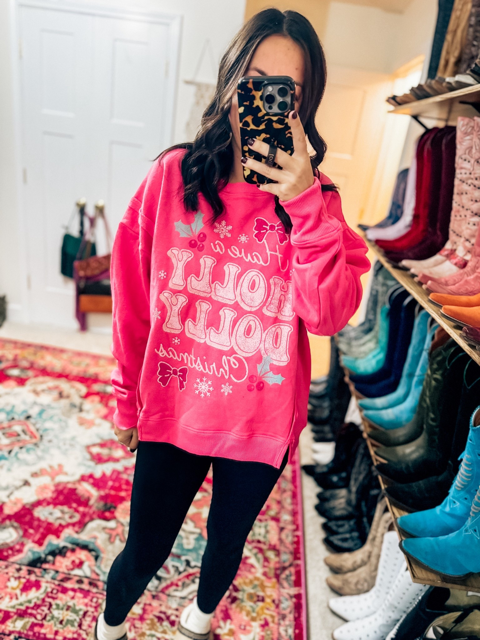 Walmart Christmas sweatshirt - holly dolly wearing a large in the Christmas sweater 

#LTKFindsUnder50 #LTKStyleTip #LTKHoliday