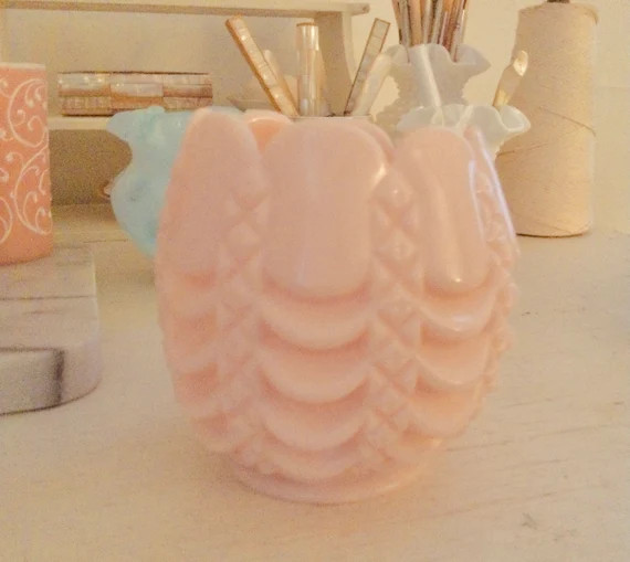 Vintage Fostoria Pink 1950s Flower Vase With Scallops Swags | Etsy | Etsy (US)