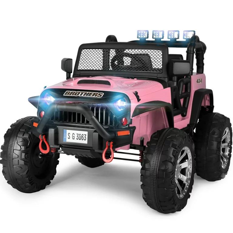 JOYLDIAS 12V Electric Kids Ride On Truck Car with RC, MP3, Bluetooth, LED Light (Pink) - Walmart.... | Walmart (US)
