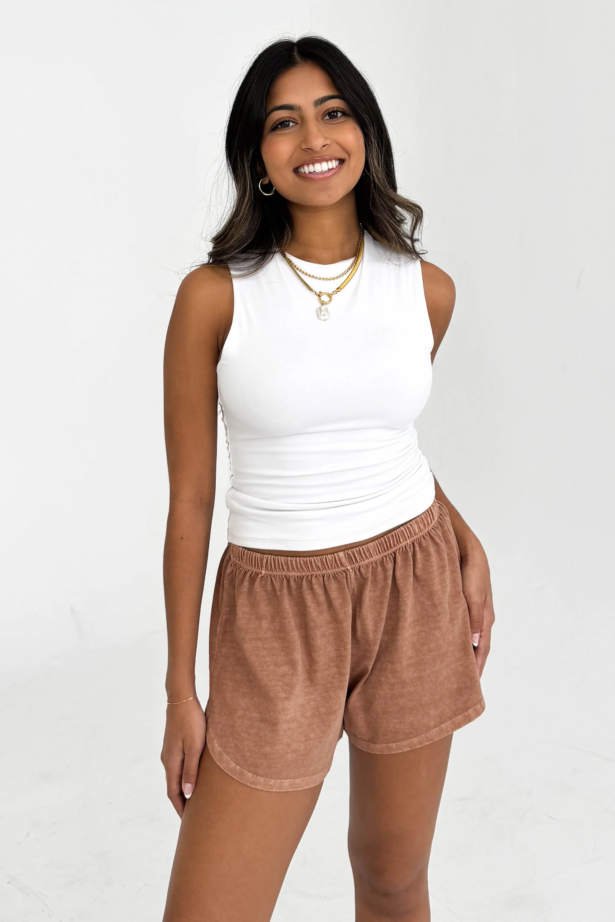 Easy Day Shorts in Coco | Grey Bandit