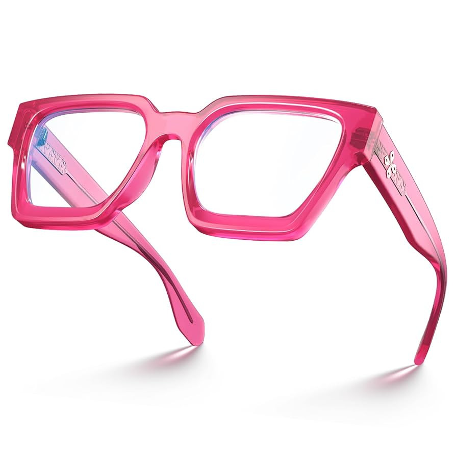 VISOONE Blue Light Blocking Glasses with TR90 Rectangle Frame and Chic Preppy Look for Women Men ... | Amazon (US)