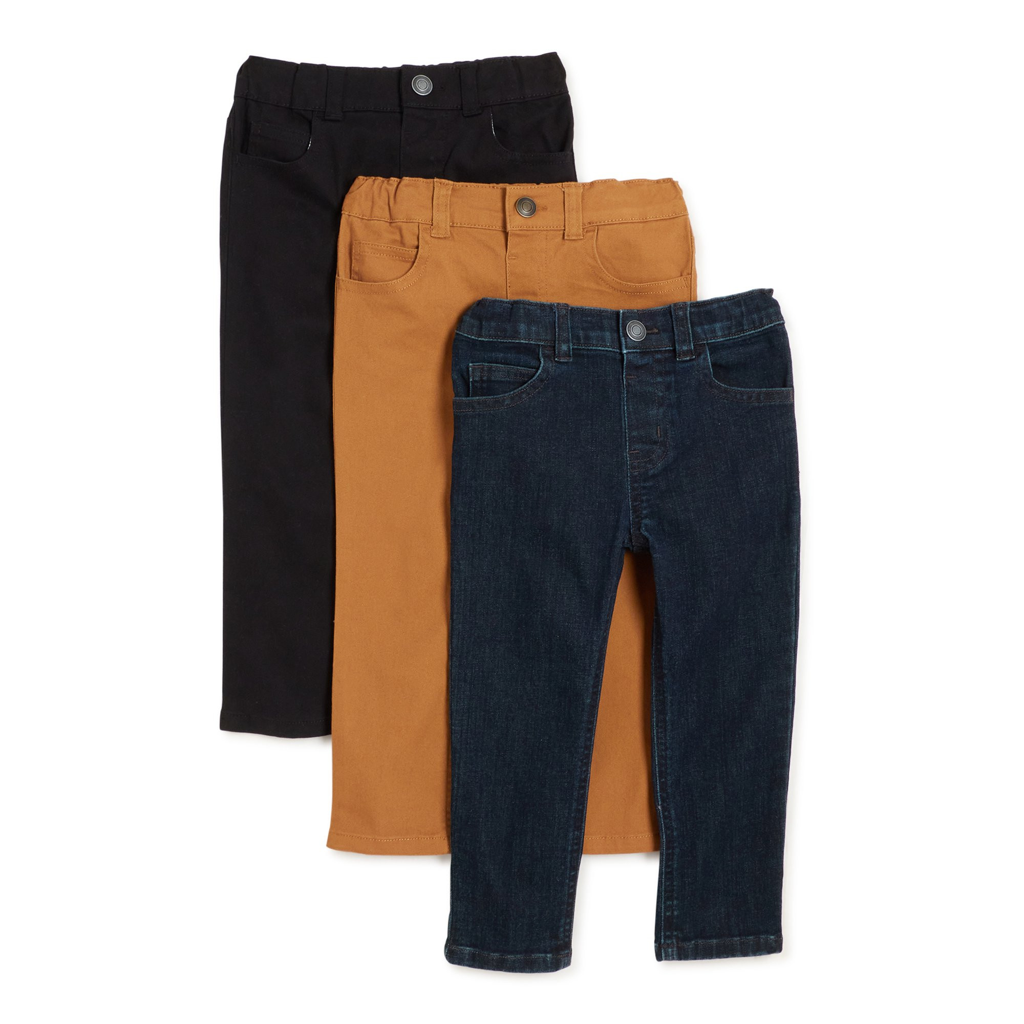 Garanimals Baby and Toddler Boy Slim Fit Denim Jeans and Twill Pants Multipack, 3-Pack, Sizes 12M... | Walmart (US)