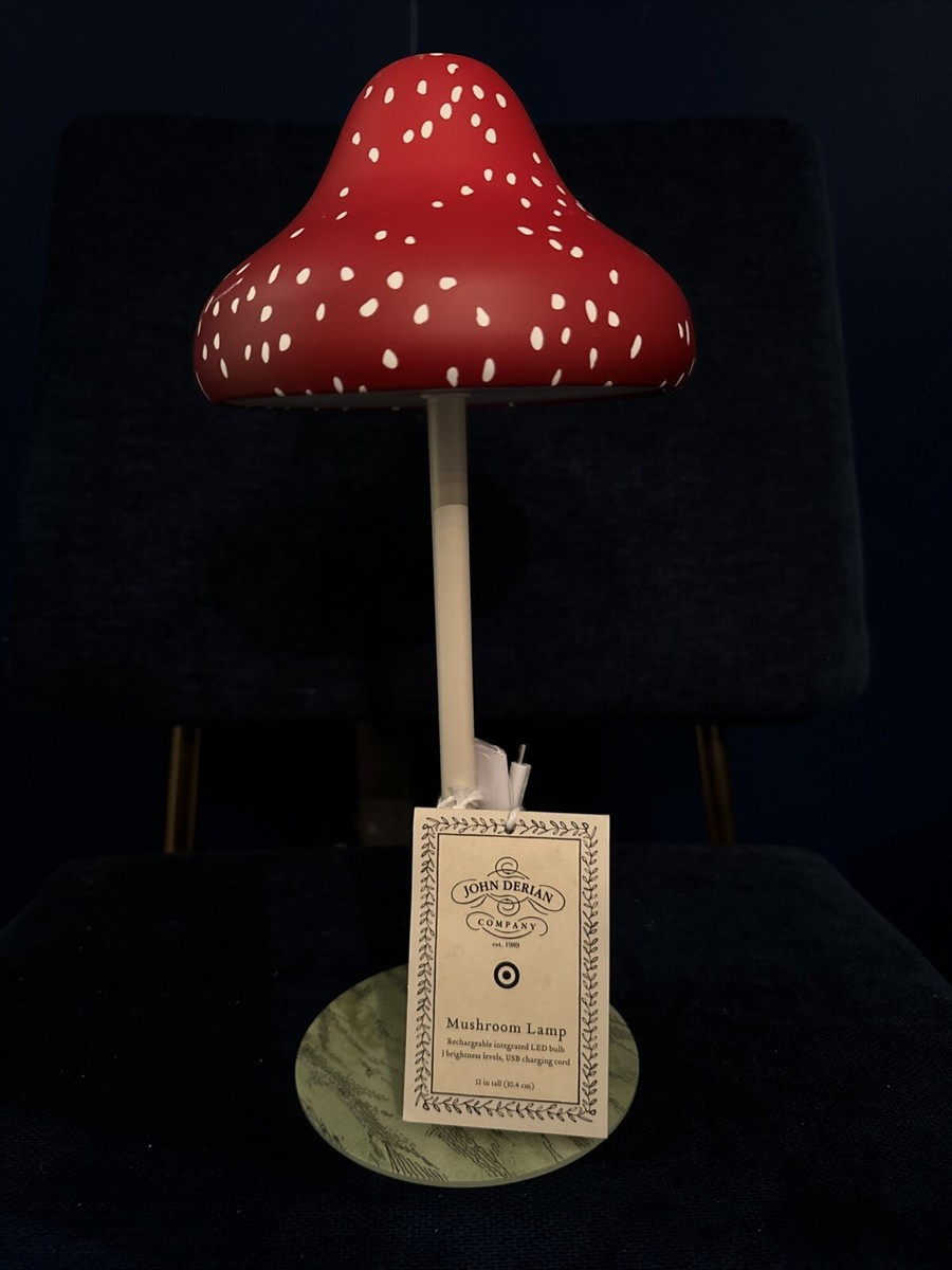 John Derian For Target 2024 Mushroom Table Lamp Red Thanksgiving & Fall Decor  | eBay | eBay US