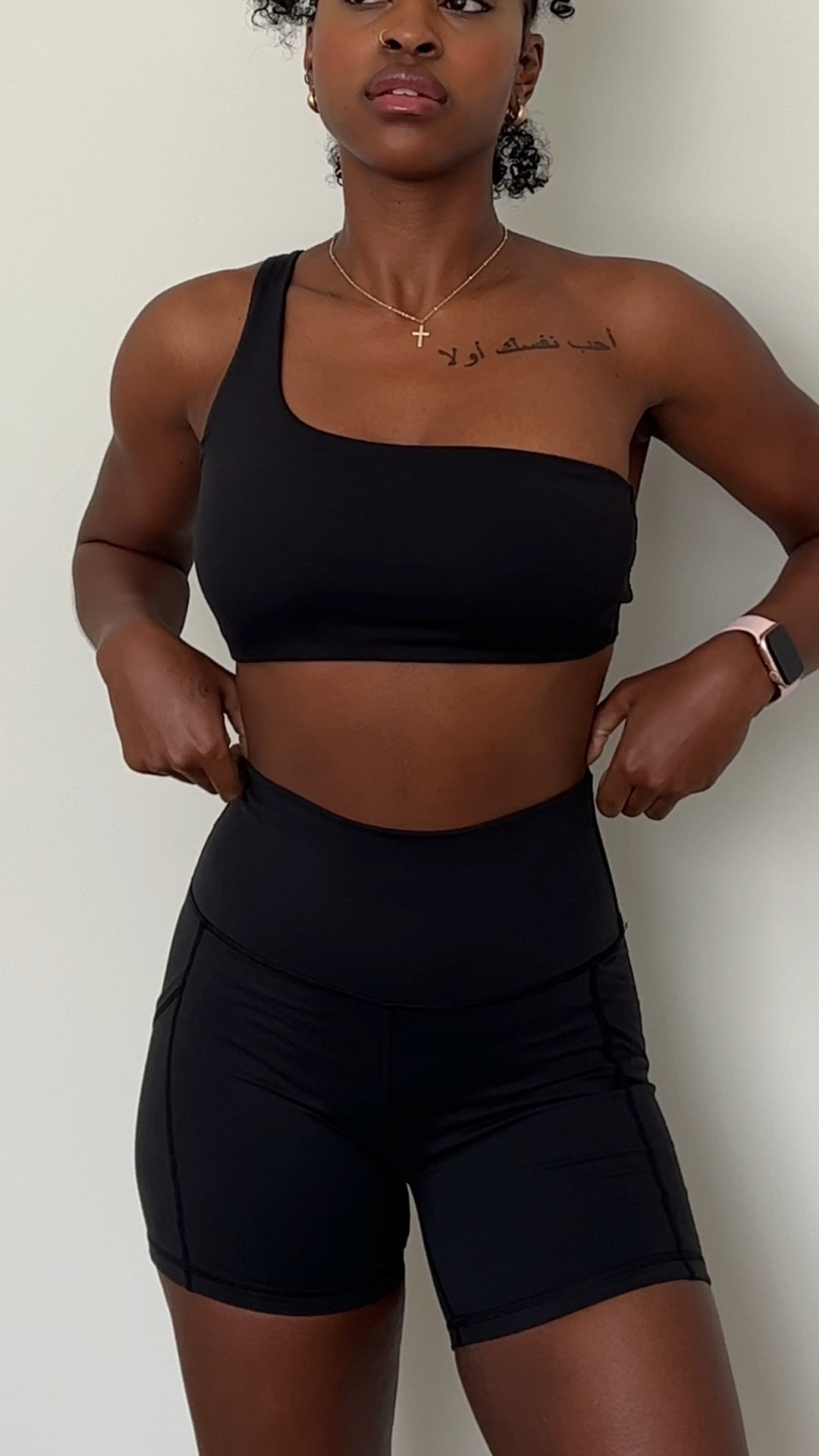 2-piece workout set, aerie workout set, biker shorts and sports bra, black matching 2-piece // set: medium

#LTKunder50 #LTKfit #LTKFind