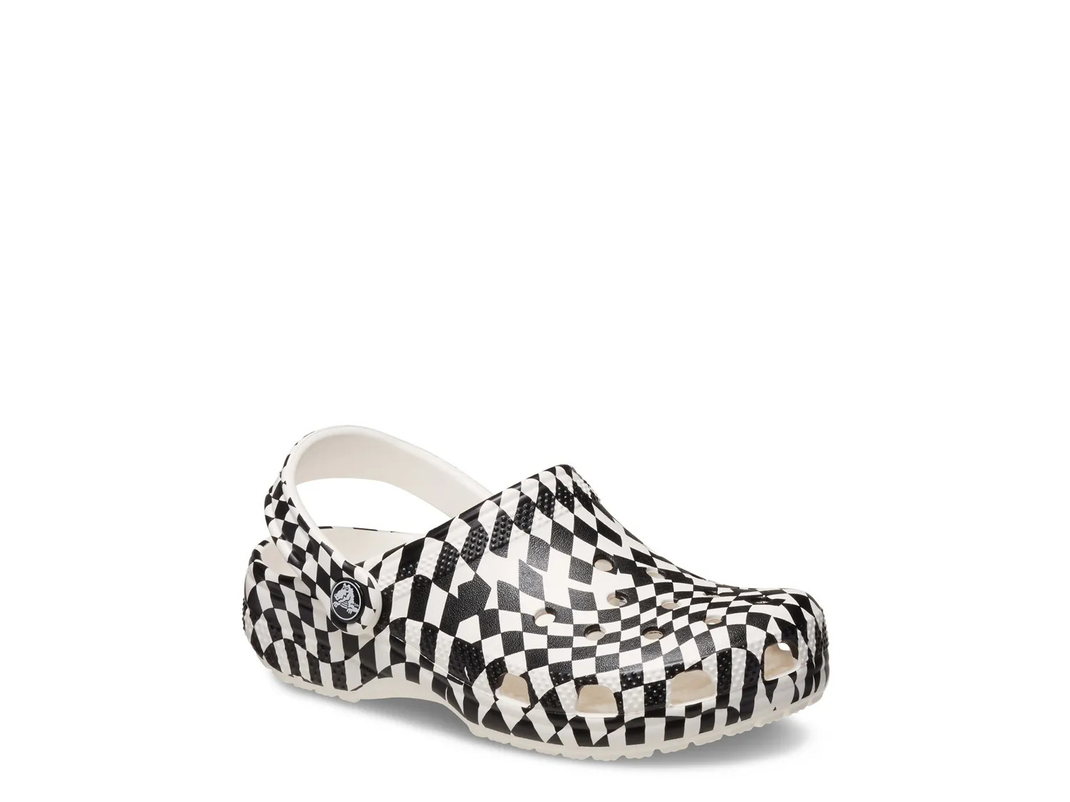 Crocs Classic Warped Checker Clog Kids' | Boy's | White/Black | Size 3 Youth | Clogs | Sandals | Slip-Ons | DSW