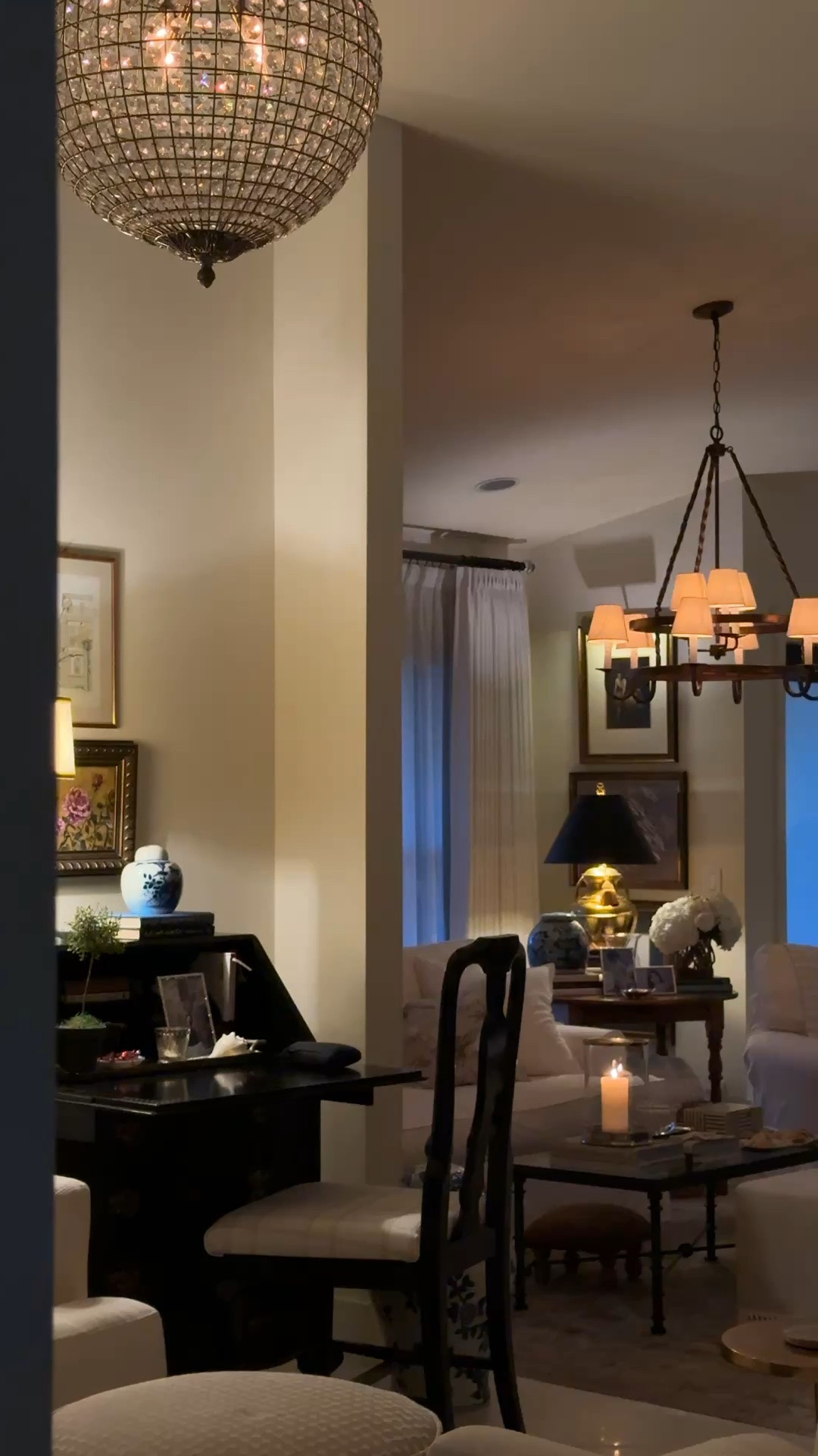 Two of the most asked-about lighting fixtures in my home—the crystal pendant and elegant gold chandelier that add warmth and classic character to our living spaces.

#LTKHome