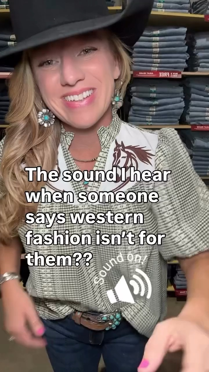 I’m sorry… I don’t think I heard you?? 
#westernfashion #westernstyle #viralsound #westernoutfits #cowgirlstyle

#LTKootd #LTKmomlife #LTKSeasonal