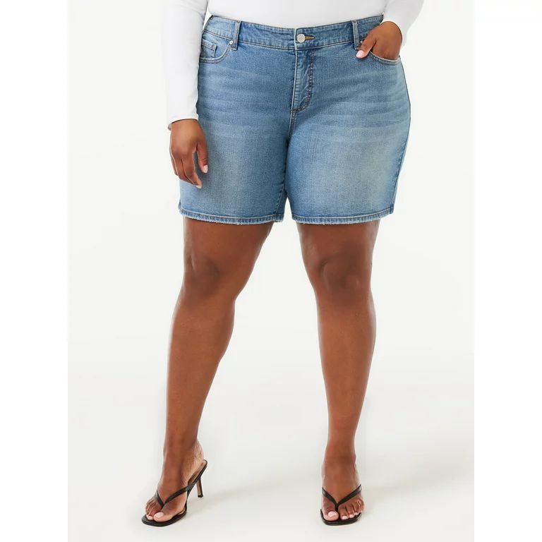 Sofia Jeans by Sofia Vergara Women's Plus Size Gabriella Bermuda Shorts | Walmart (US)