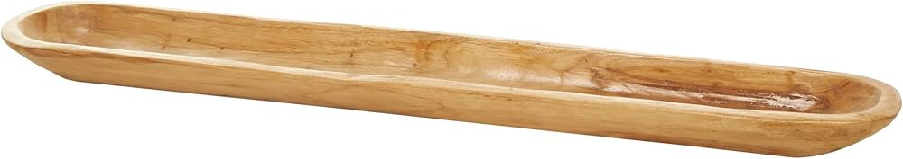 Deco 79 Teak Wood Handmade Live Edge Tray, 36" x 7" x 3", Brown | Amazon (US)