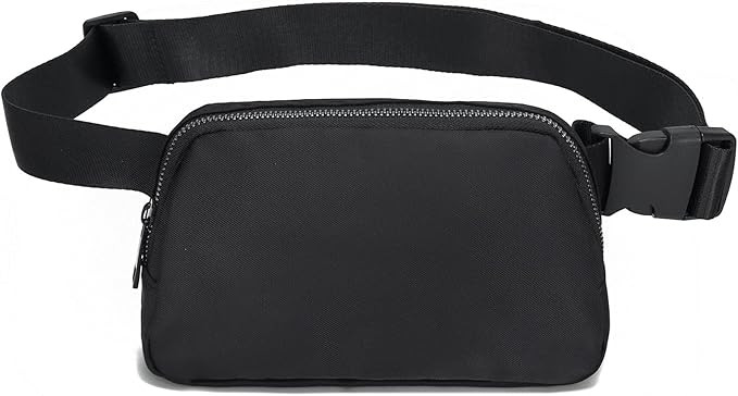 HIYOLALA Everywhere Belt Bag Fashion Small Waist Crossbody Fanny Packs for Women (Black) | Amazon (US)