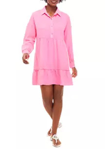 Women's Long Sleeve Tiered Shirt Dress | Belk