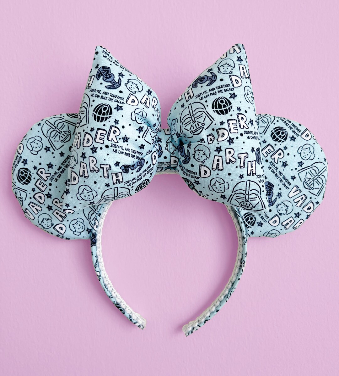 Star Wars Minnie Ears: Darth Vader Blue Mouse Ears - Etsy | Etsy (US)