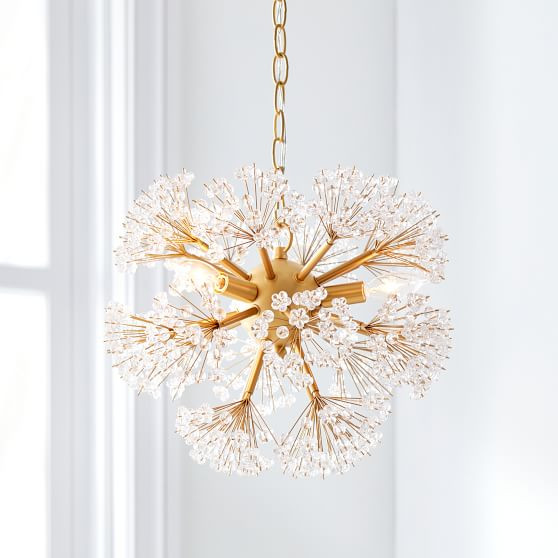 Monique Lhuillier Crystal Flowers Chandelier | Pottery Barn Teen