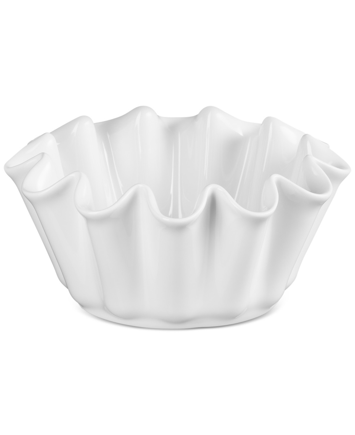 Le Creuset Stoneware Ruffle 1.4 Qt. Brioche Baker - White | Macy's