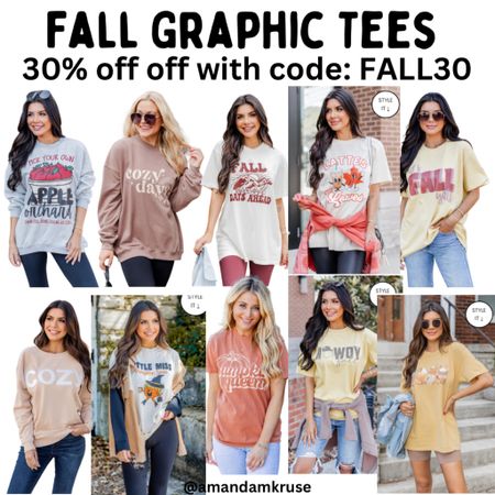 Fall outfit. Fall graphic tees. Graphic tees. 

#LTKSeasonal #LTKFind #LTKunder50