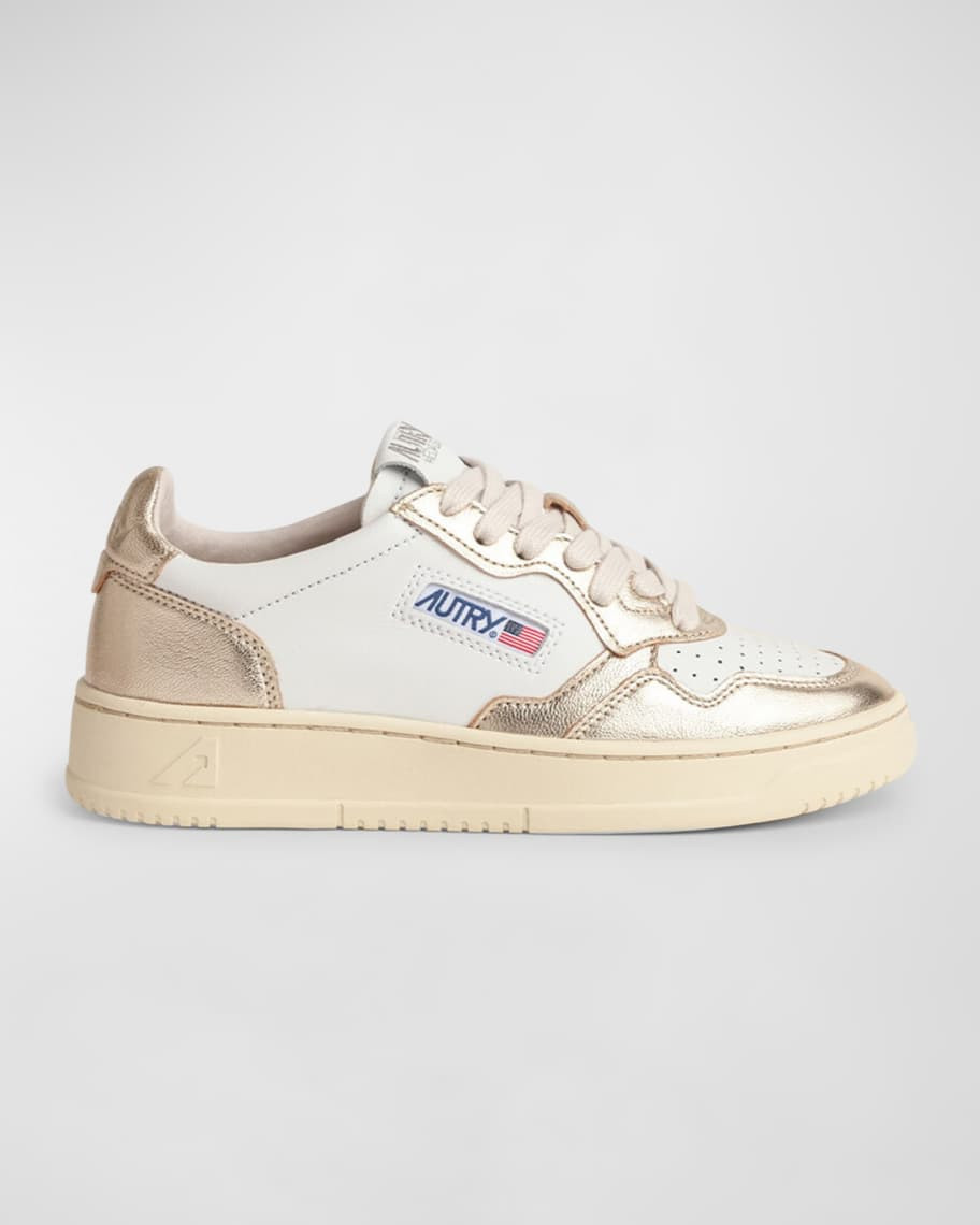 AUTRY Medalist Low-Top Bicolor Leather Sneakers | Neiman Marcus