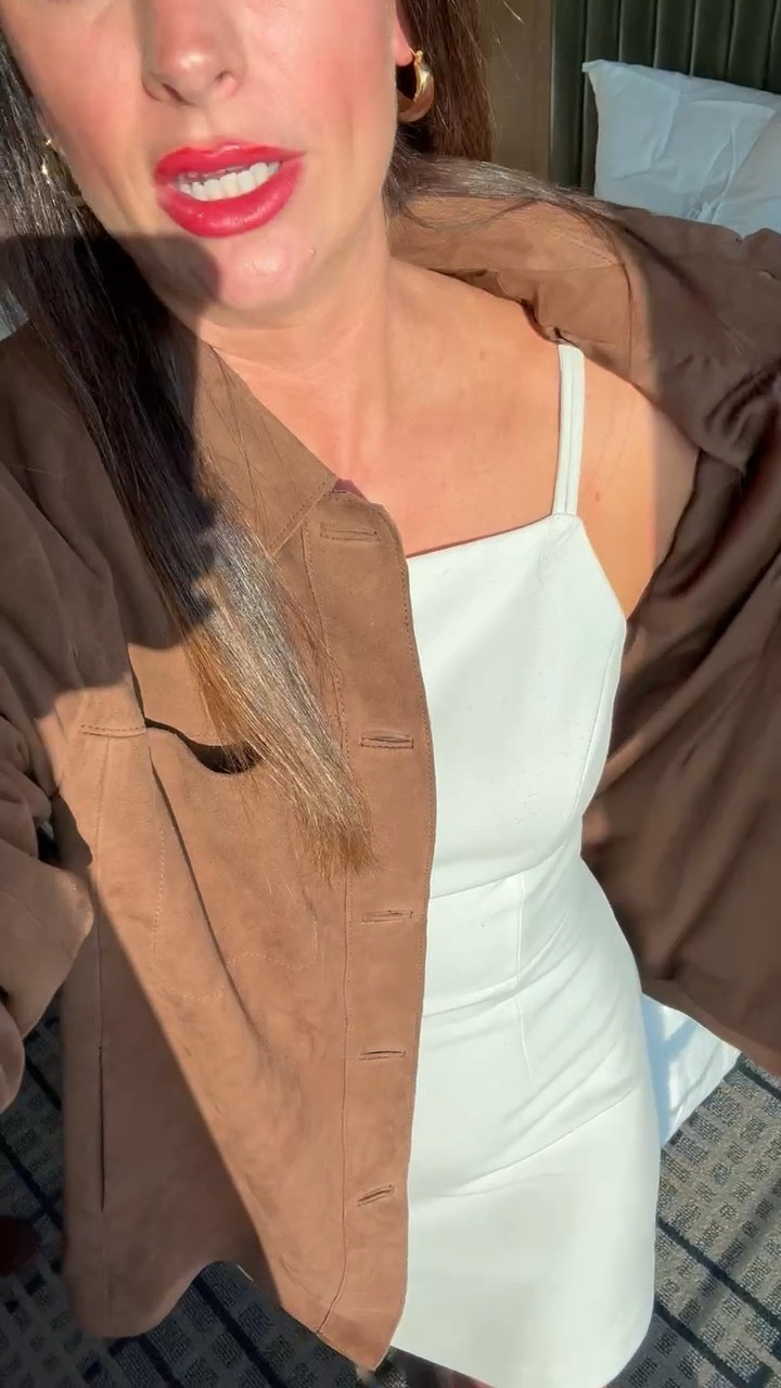 My look from last night! Parisian theme, so I went classic with a white dress and suede shirt jacket! 

#LTKTall #LTKStyleTip #LTKCon