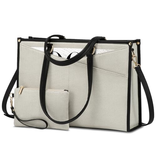 LOVEVOOK Laptop Bag for Women, 15.6 inch Laptop Tote Work Bag Cancas Casual Handbag for Travel Lightweight Shoulder Bag,Jacquard | Amazon (US)