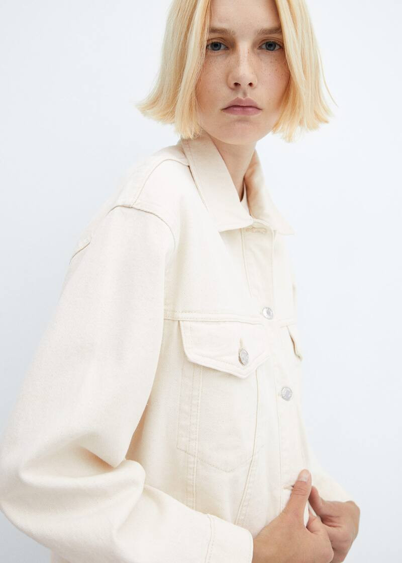 Blouson jean oversize -  Femme | Mango France | MANGO (FR)