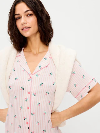 Sunday Sleep Knit Jersey Short Set | Old Navy (US)