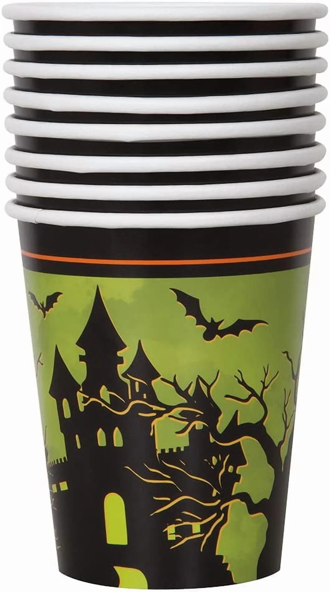 9-Ounce Haunted House Halloween Paper Cups, 8-Count | Walmart (US)
