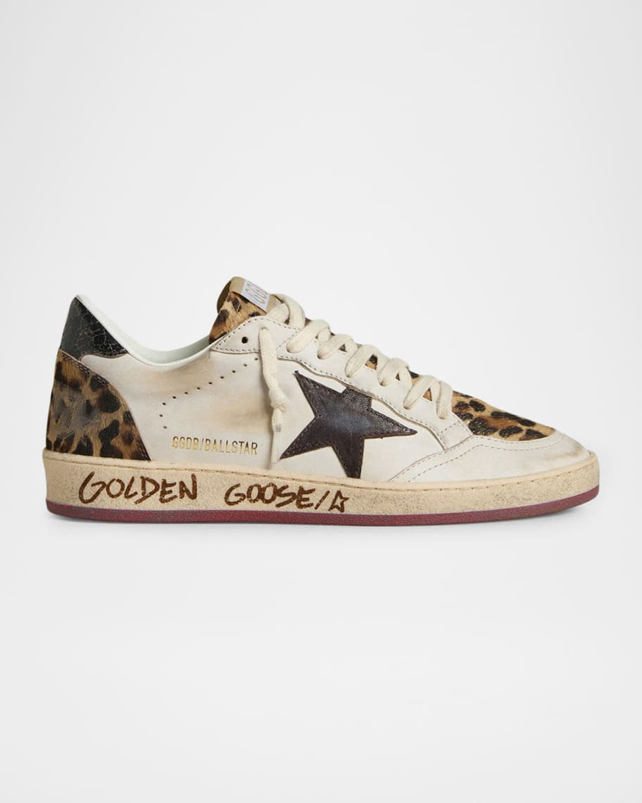 Golden Goose Ball Star Mixed Leather Low-Top Sneakers | Neiman Marcus