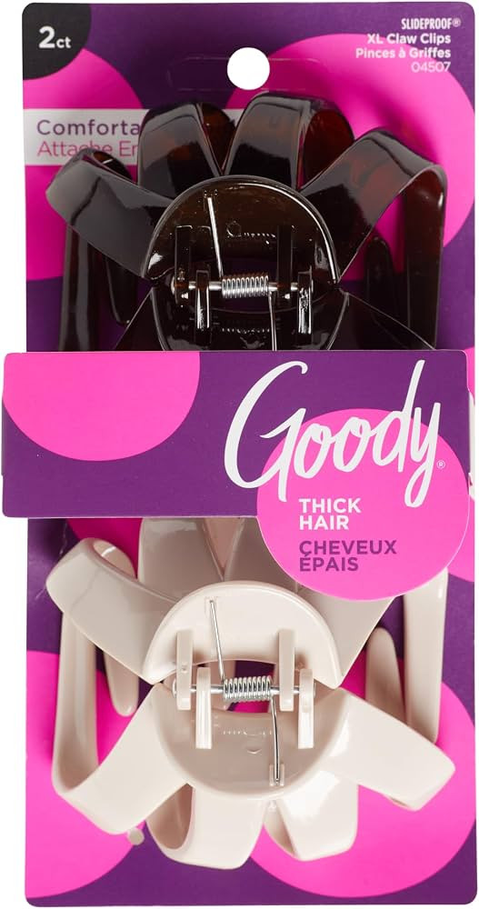 Goody SlideProof Octopus Large Claw Clips, 2 Ct, Neutral Tones, Secure Grip Accessories for Women... | Amazon (US)