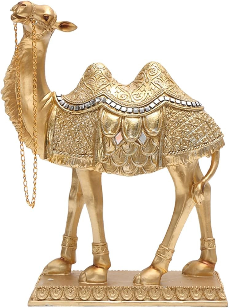 UncleS Gold Brass Camel Figurine Small Statue For Office Services Desk Decoration Ornament Middle... | Amazon (US)