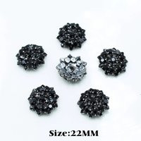 10Pcs 22mm All Black Metal Rhinestones Button #sewing Needlework #weddingdecorative #crochet/Knitting Craft #shoesdiy #diy Hair Bow | Etsy (US)