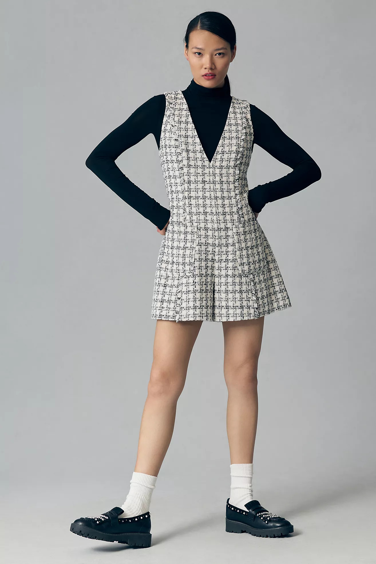 Mare Mare Sleeveless Tweed V-Neck Playsuit | Anthropologie (UK)