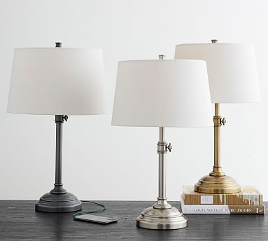 Chelsea Metal Adjustable USB Table Lamp | Pottery Barn (US)