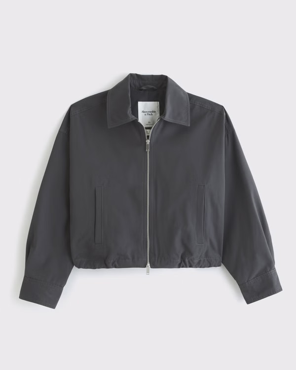 Women's Cinched-Hem Double-Zip Jacket | Women's New Arrivals | Abercrombie.com | Abercrombie & Fitch (US)