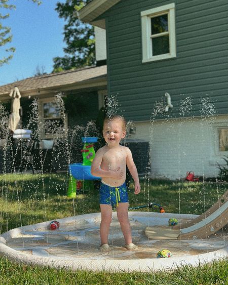 Splash pad for the win paired with his slide and water table! Backyard oasis and perfect for littles on hot hot summer days! 😰😰 this one’s great, it splash’s so tall and holds water so he calls it his little pool! 

Minnidip, splash pad, neutral slide, neutral toys, toddler summer fun, toddler summer, toddler mama, toddler find 

#LTKkids #LTKSeasonal