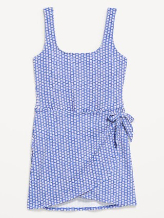 Pique Side-Tie Swim Dress | Old Navy | Old Navy (US)