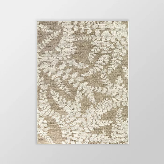 Botanical Outdoor Rug Tan - Smith & Hawken™ | Target