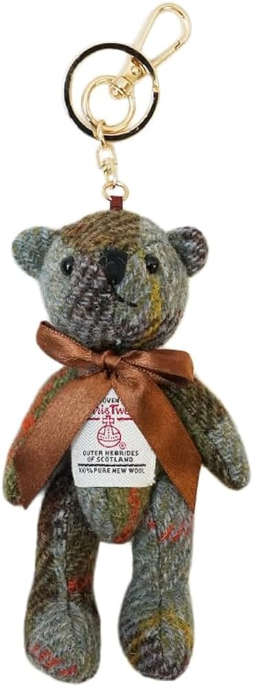 Harris Tweed Bear Keychain,Stylish Bag Charm Unique Gift for Women, Cute Purse Pendant for Keys &... | Amazon (US)